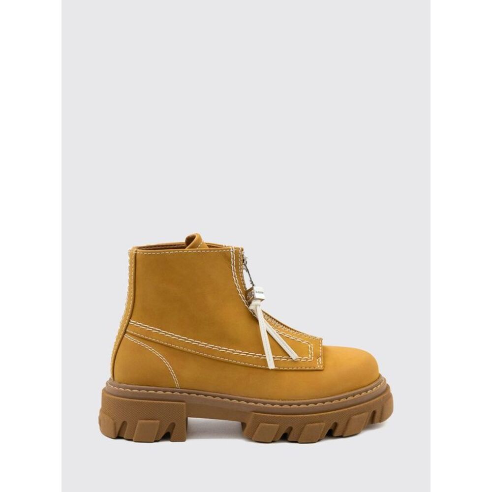 Ganni Women Ganni Low Outdoor Ankle Boots With Round Toe And Lug Sole